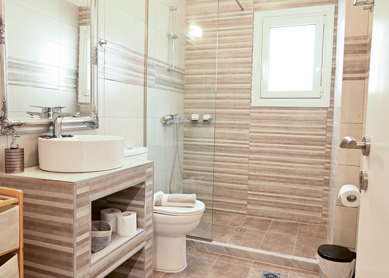 a spacious bathroom